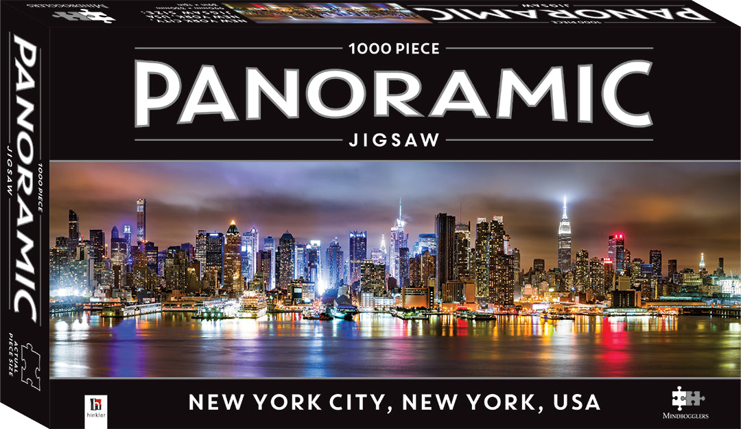 HINKLER MINDBOGGLERS 1000 PIECE PANORAMIC JIGSAW NEW YORK CITY, NEW YORK, USA