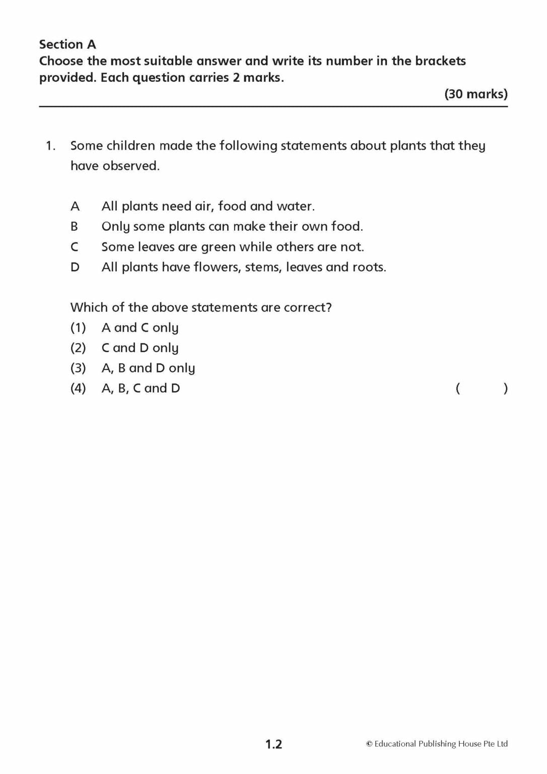 Primary 3 Science Mid-Year Review Papers