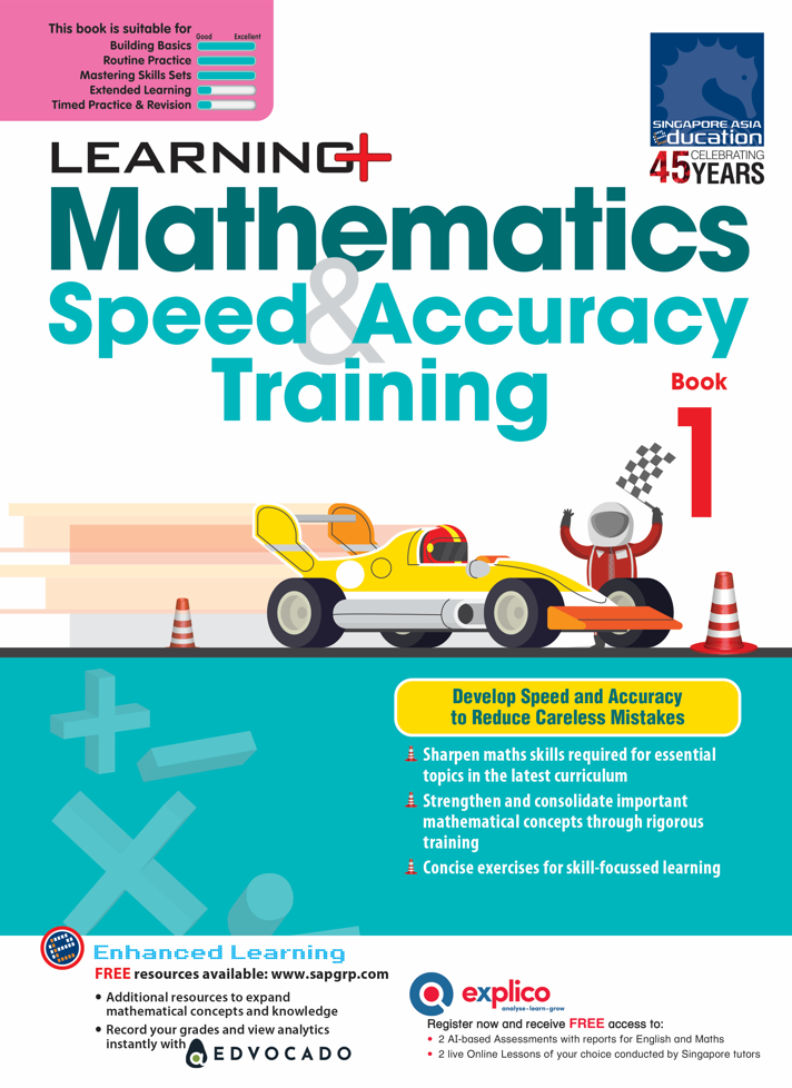 LEARNING+ Mathematics Speed & Accuracy Training Book 1