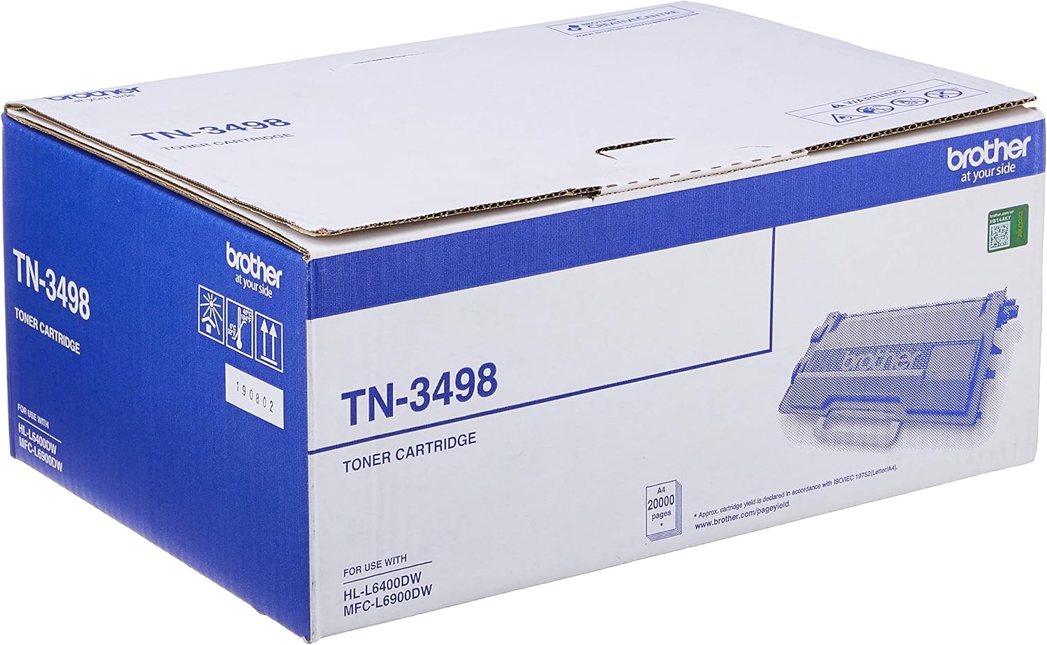 Brother TN-3498 SGP Original Toner Cartridge Compatible with HL/MFC, 20000 Pages, Black