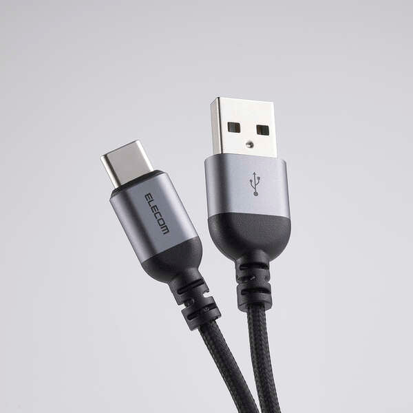 Elecom Braided USB-A to USB-C 15W 2M Black