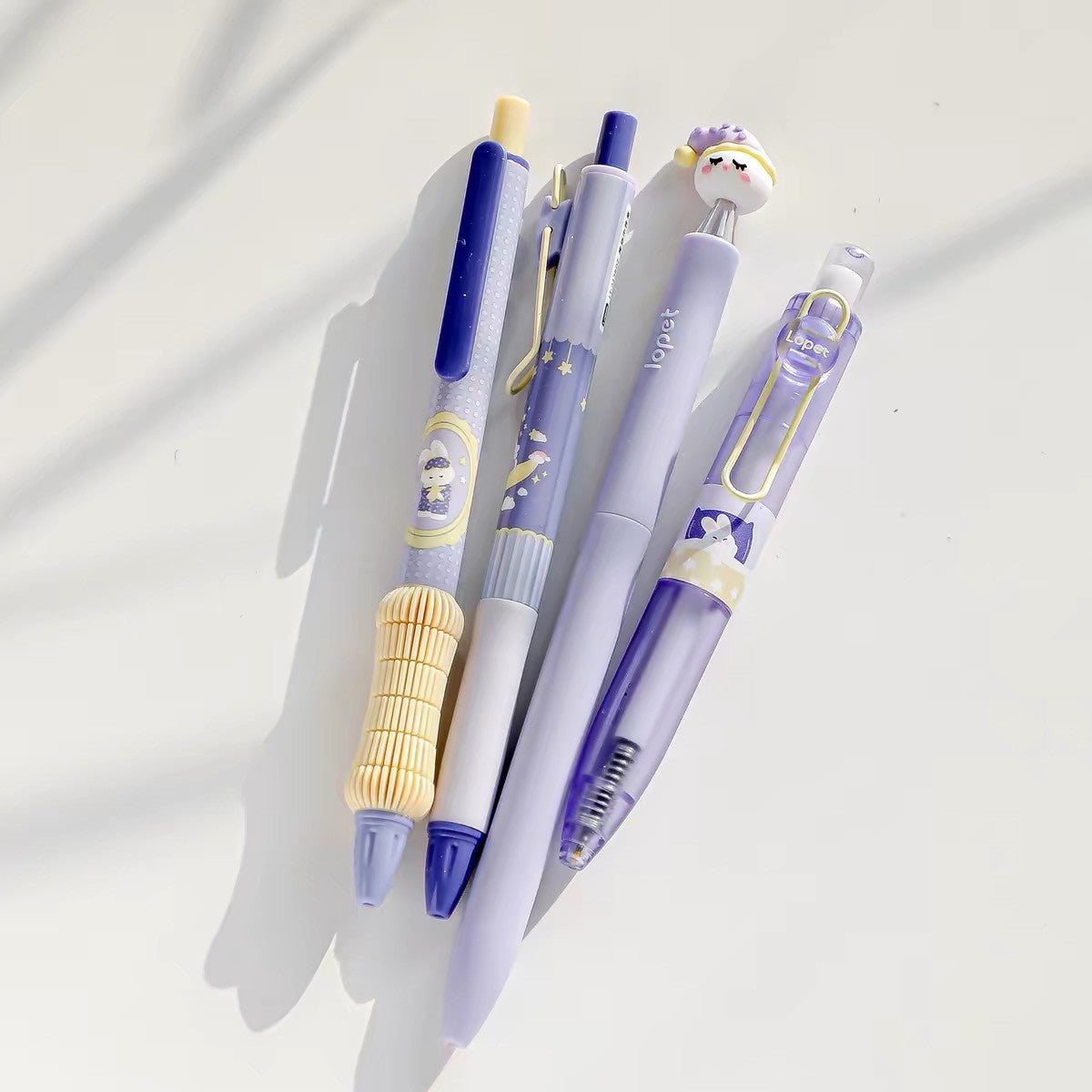 4Pcs 0.5mm Black Ink Writing Set – Purple