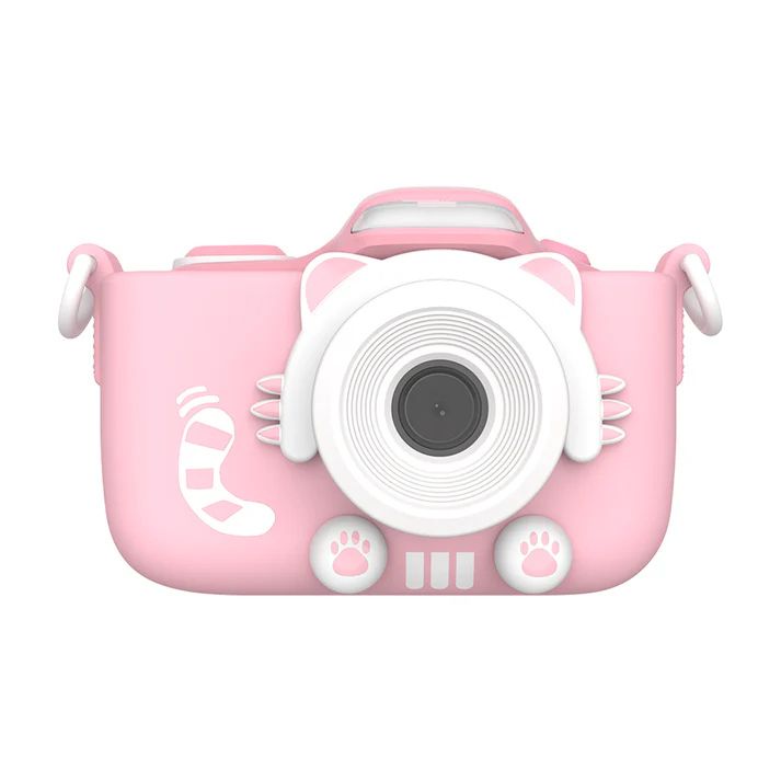 myFirst Camera 3 - Dual Lens Mini Camera for Boys and Girls Free Shockproof Case and Neck Lanyard - Pink