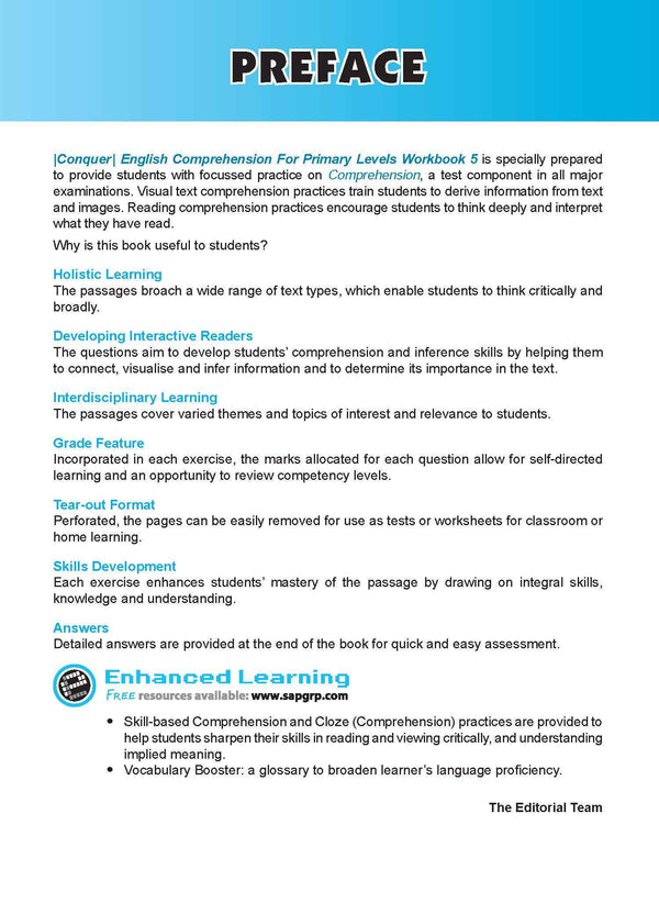 Conquer English Comprehension Workbook 5