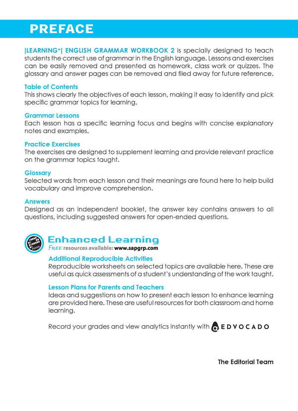 Primary 2 LEARNING+ ENGLISH GRAMMAR Workbook 2 -3rd Edition