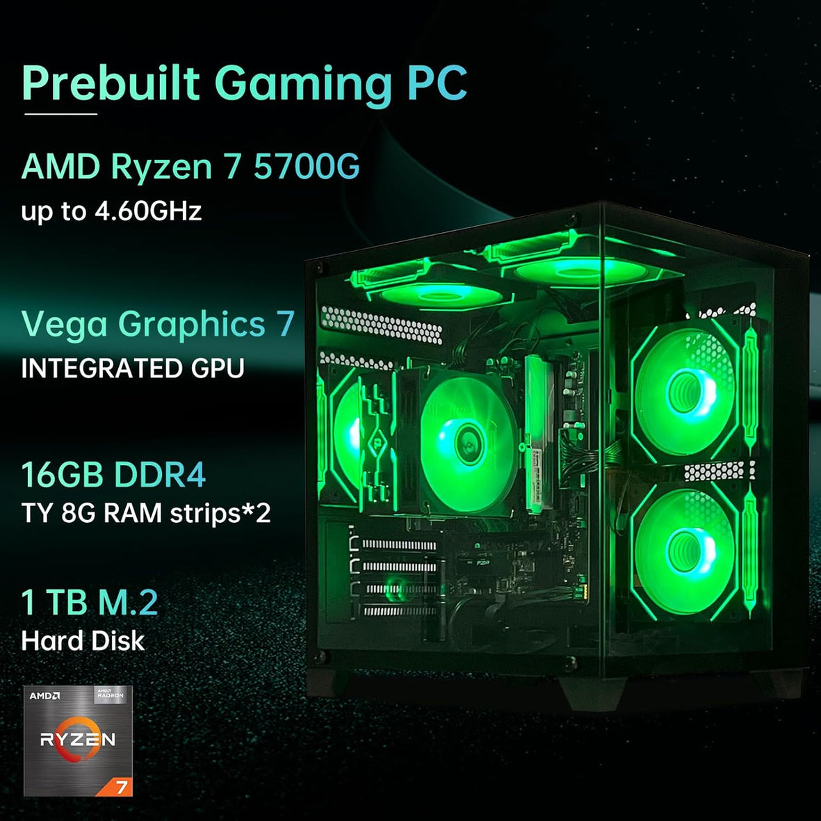 AMD Ryzen 7 5700G Gaming Desktop