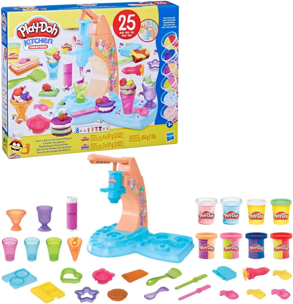 HASBRO PLAYDOH KITCHEN CREATIONS TWIRL N SERVE ICE CREAM PLAYSET