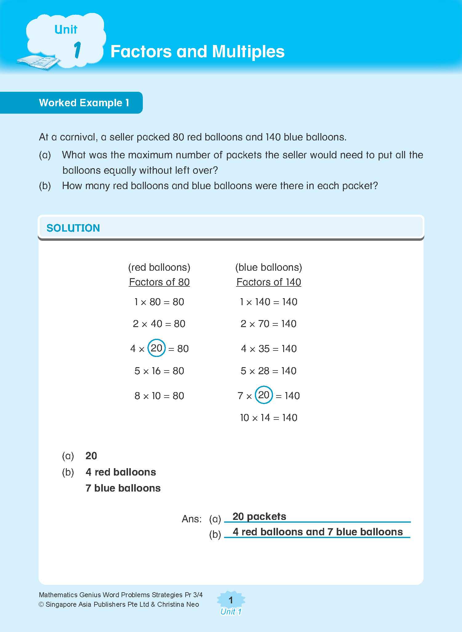Primary 3&4 Math Genius Word Problem Strategies