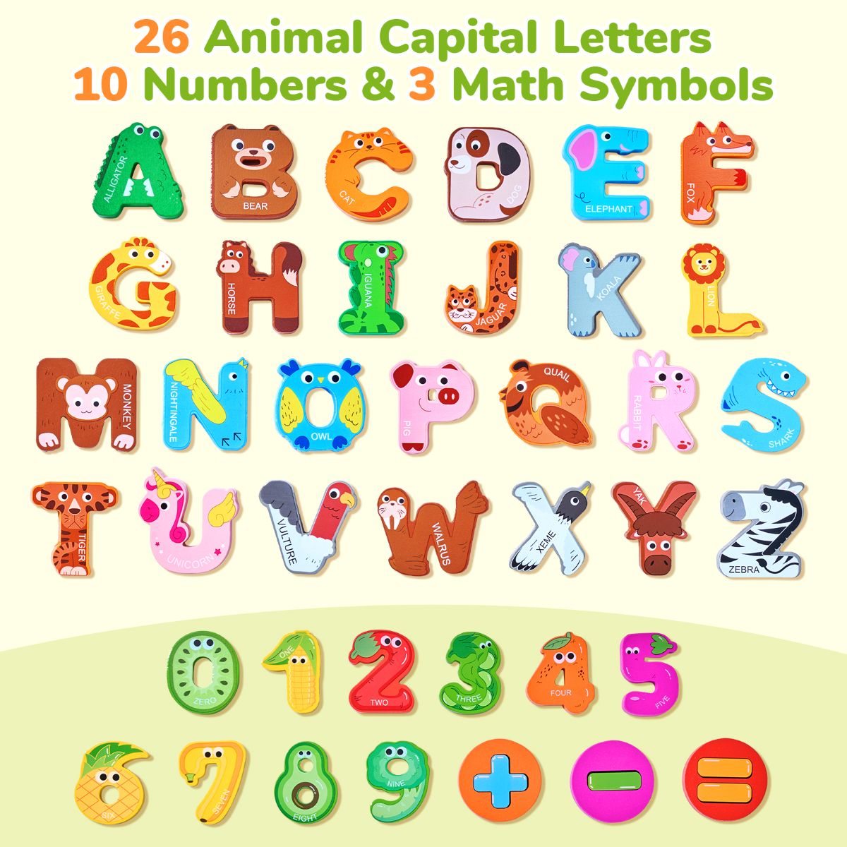 JOYCAT WOODEN BOARD NUMBER AND ALPHABET PUZZLES
