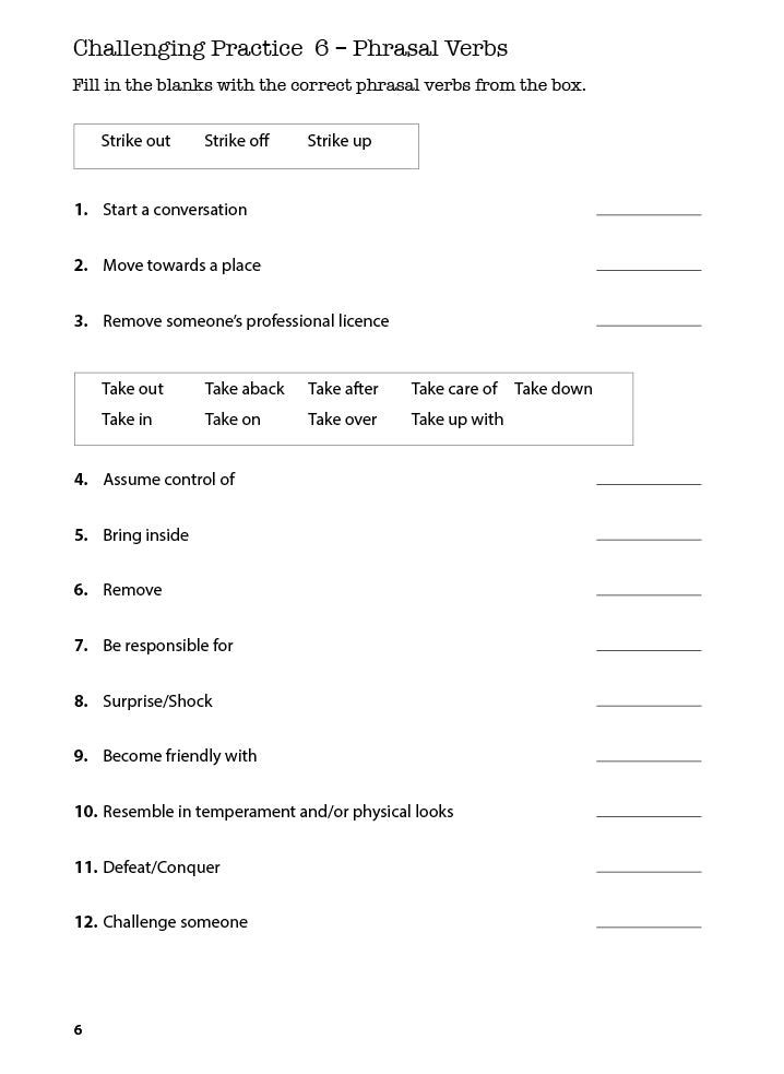 Primary 6 English: Challenging Vocabulary Practice