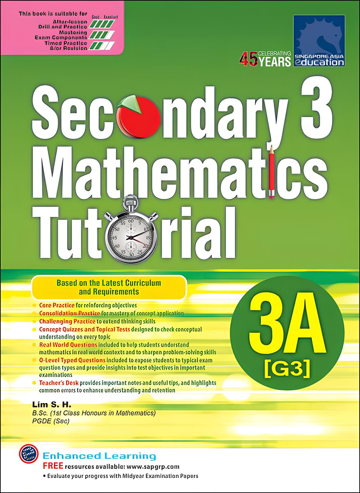 Secondary 3 Mathematics Tutorial 3A [G3] – Popular Book Company Pte Ltd
