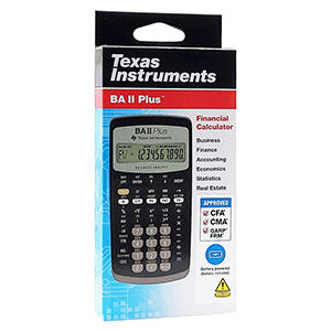 Texas Instruments TI BA II Plus Professional - Calculatrice Financière (noire/argent) - Pour CFA, études, Investissements - 8