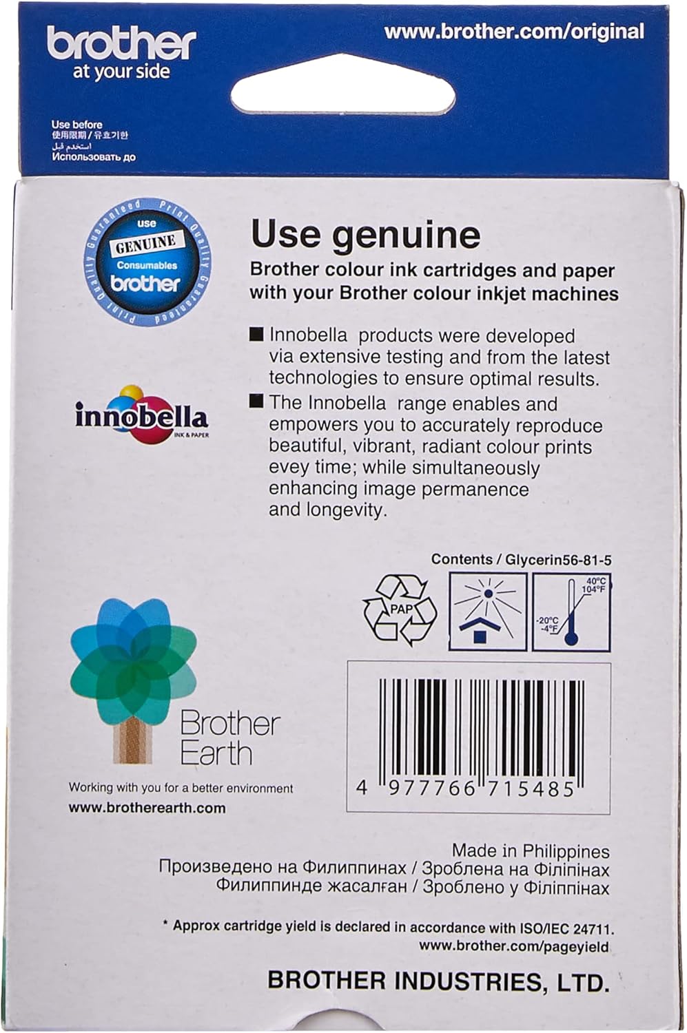 Brother LC563BK Original Ink Cartridge Compatible with MFC Series, 600 Pages, 600 Pages