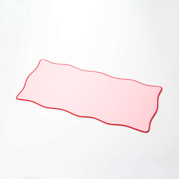 Wave × Bicolor Desk Mat "UKIU" (Pink)