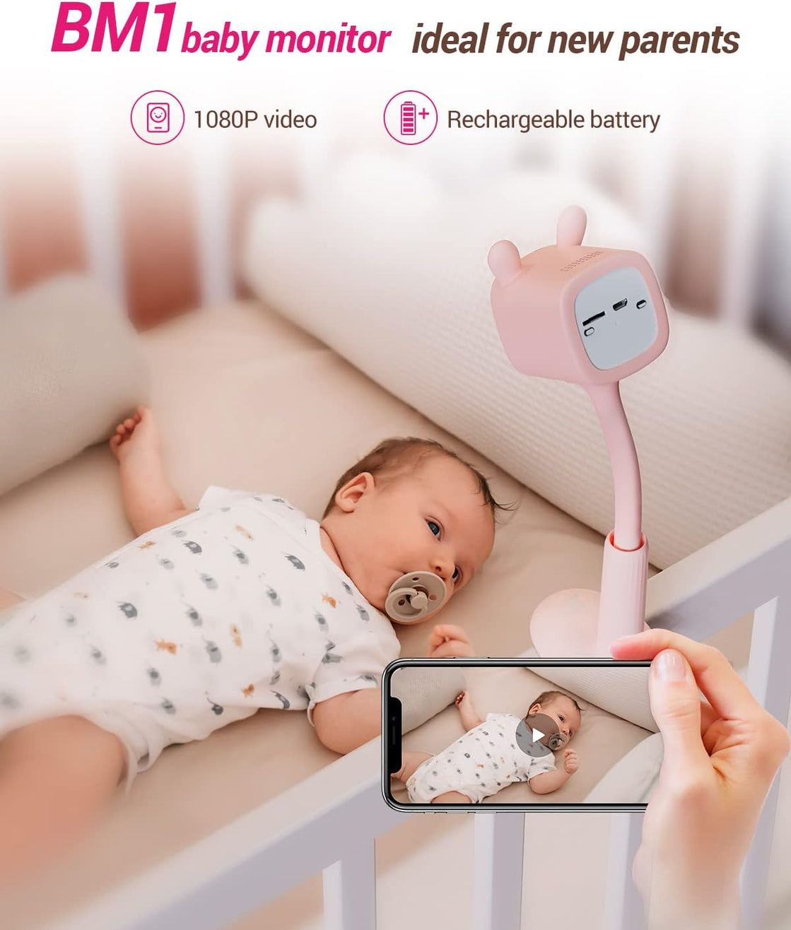 EZVIZ BM1 Baby Monitor camera without InfarRed Light Full 1080P 2MP Blue