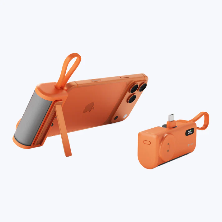 Mazer PowerCharge Pocket 2 5,000 mAh PD20W (Built-in Foldable USB-C Port, USB-C Cable & Apple Watch Charger) Power Bank (CCC Certified)