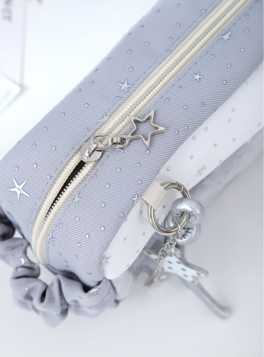  Shine Star Double Layer Pencil Pouch – 4 Assorted Colours 