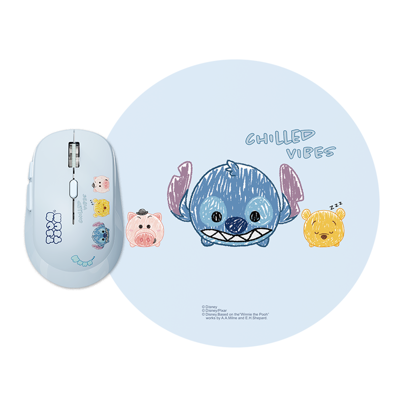 Disney Qs-ms01 Dual-Mode Mouse (Wireless /Bluetooth) Stitch 