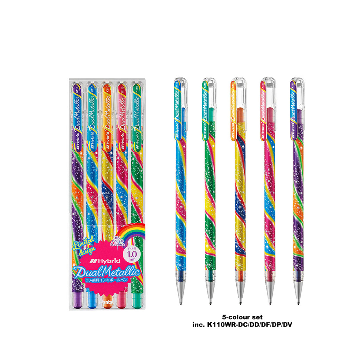 PENTEL Dual Metallic 1.0Mm Gp 5Col Set