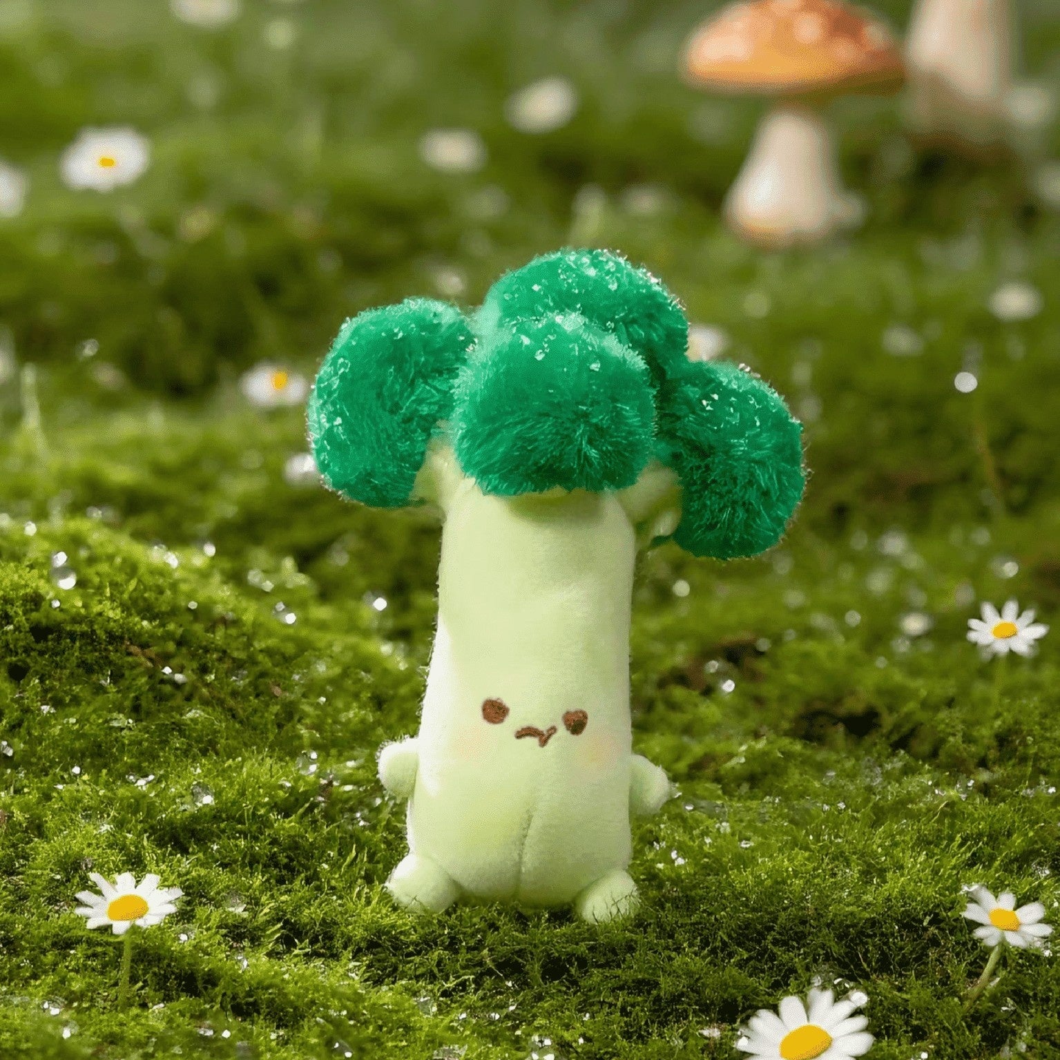 Pinching Plush 0.5mm Gel Pen Bag Charm - Brocolli