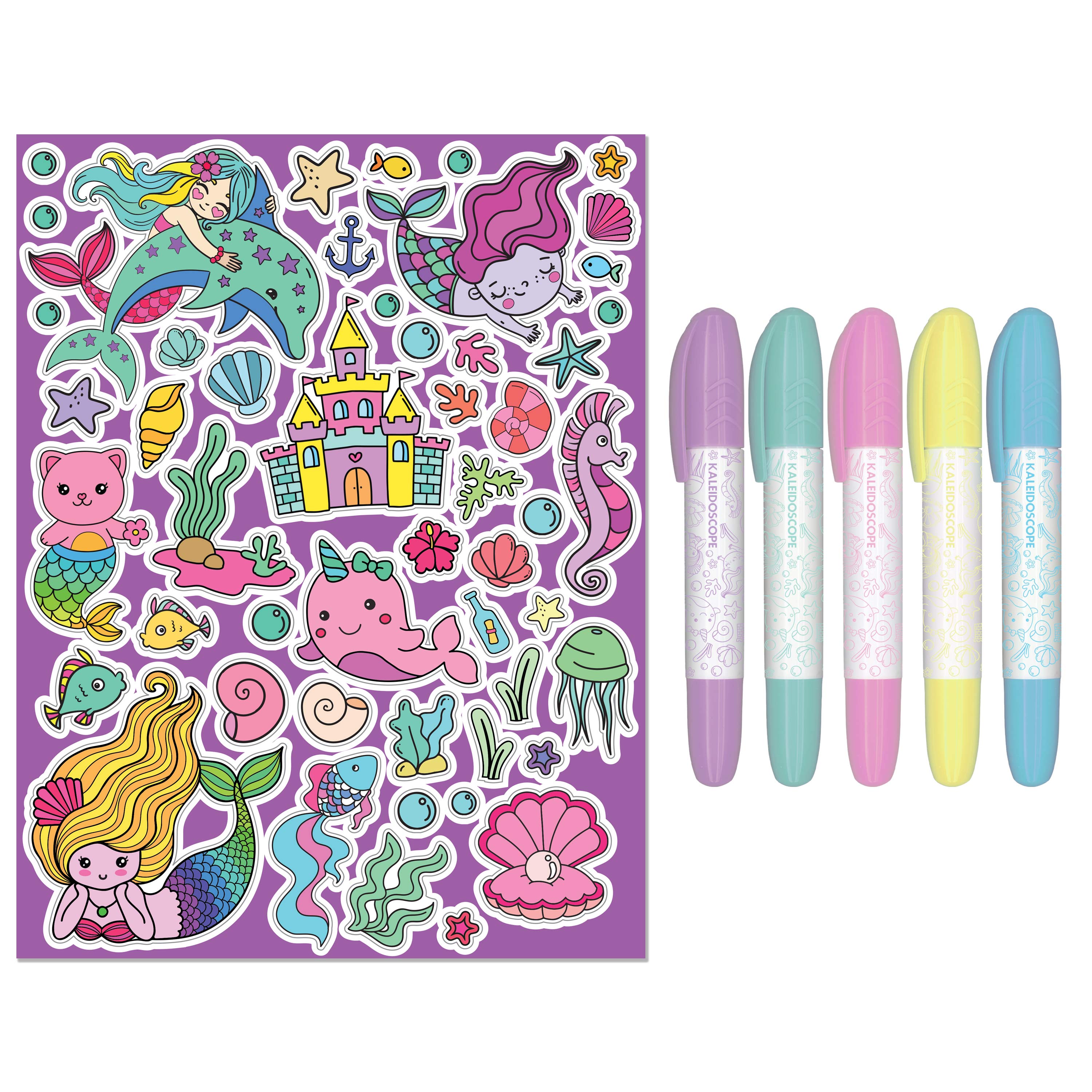 Jr Kaleidoscope Colouring Kit Mermaids