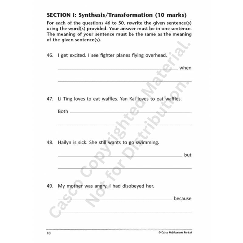 Primary 1 English 10 Class Tests