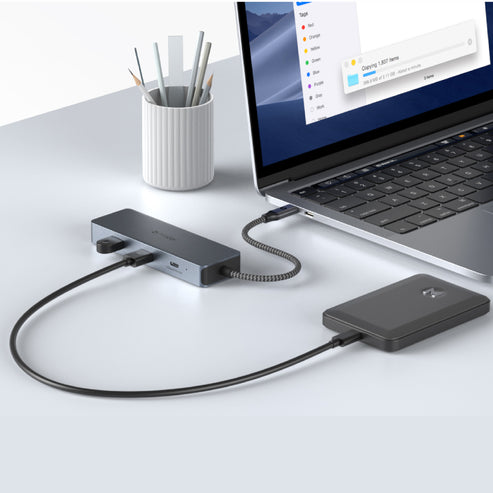 Mazer InfiniteLinkPro Hub61 6-in-1 USB-C Multimedia Hub Grey