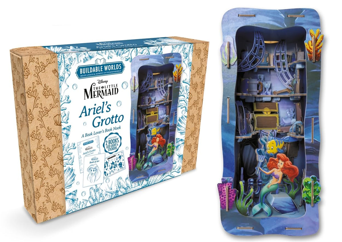 Disney The Little Mermaid: Ariel's Grotto: Buildable Worlds - A Book Lover's Book Nook (Paperback)