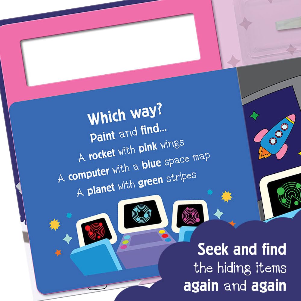Search and Find Space (Water Painting Seek and Find) (Hardcover)