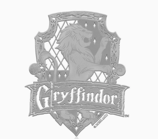 Harry Potter Metal Sticker Silver Gryffindor