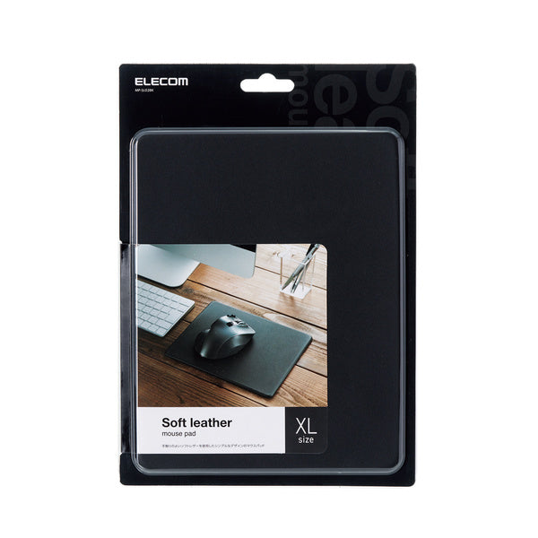 Elecom XL Soft Leather Mouse Pad Black