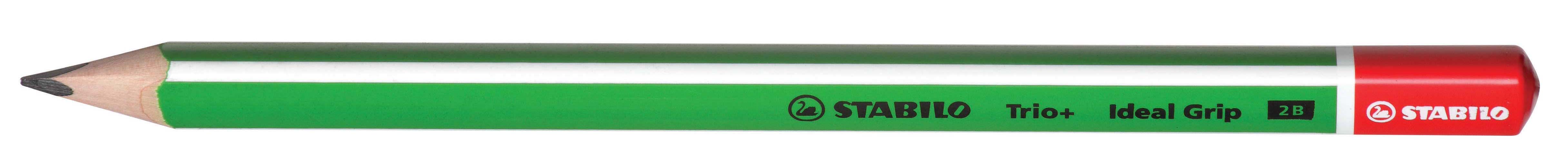 STABILO TRIO+ 2B PENCIL 6pc with Sharpener