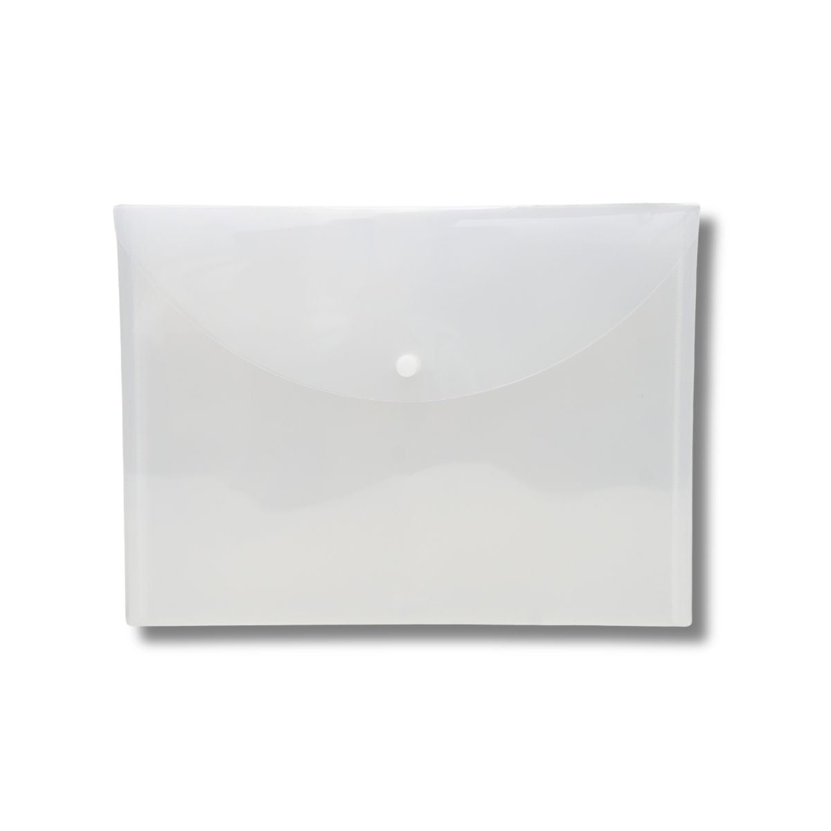 Pop Bazic A4 Button Document Wallets (Pack of 6) - Clear - A4BF- Clear
