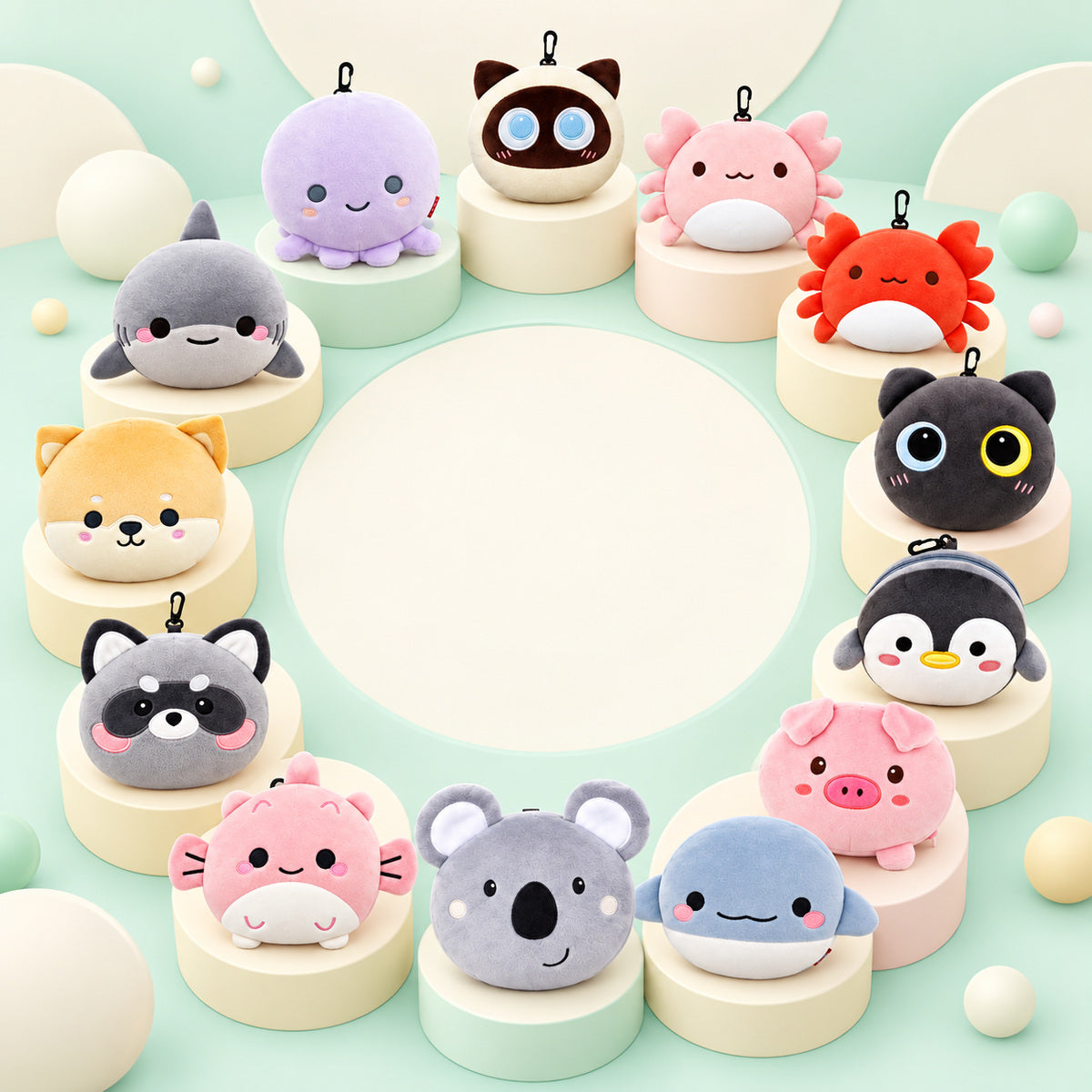  2 In 1 Plush Eye Mask And Head Rest Cushion - Creamy Mocha Cat 