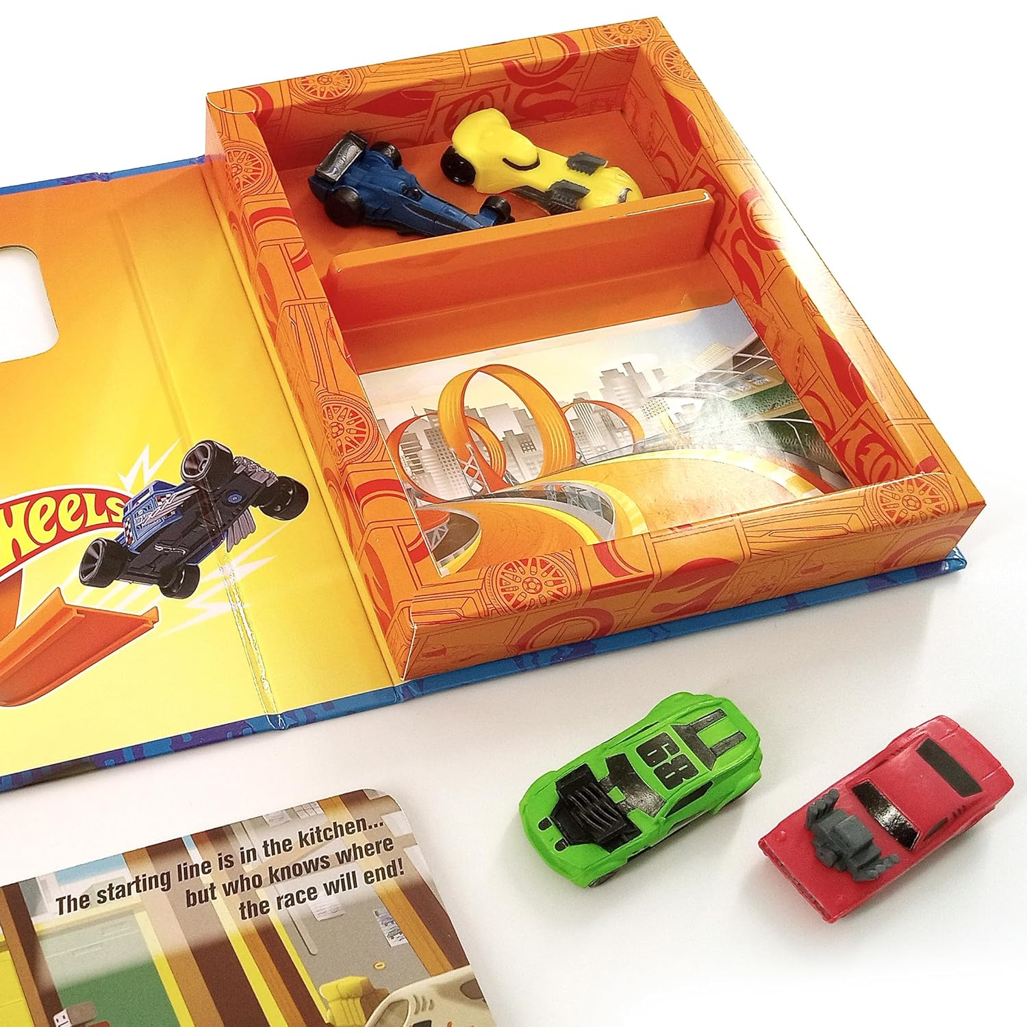 Hot Wheels Tattle Tales - Activity Books For Kids (12-Page Storybook, 4 Figurines) Board book – Picture Book