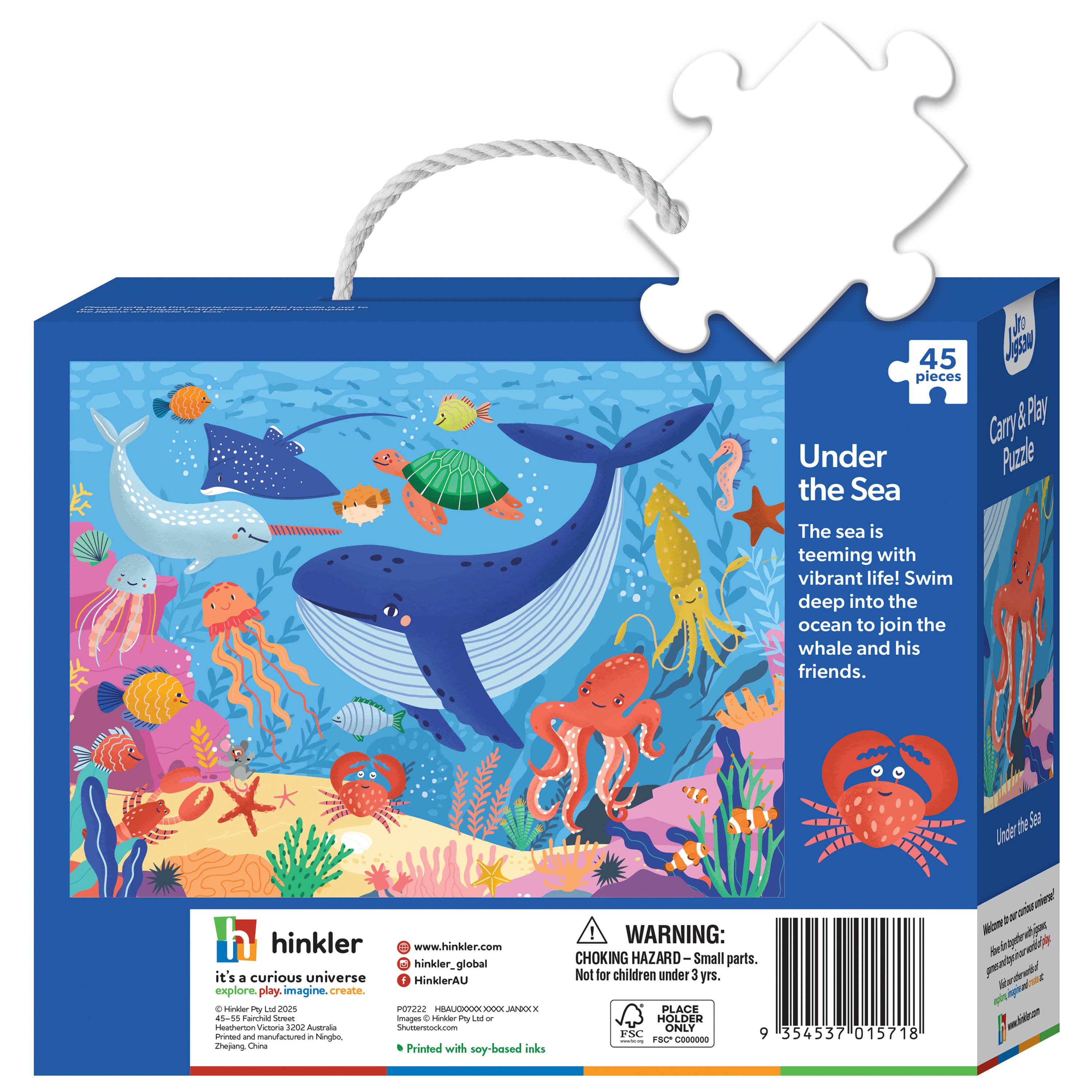 JR JIGSAW CARRY N PLAY PUZZLE UNDER THE SEA