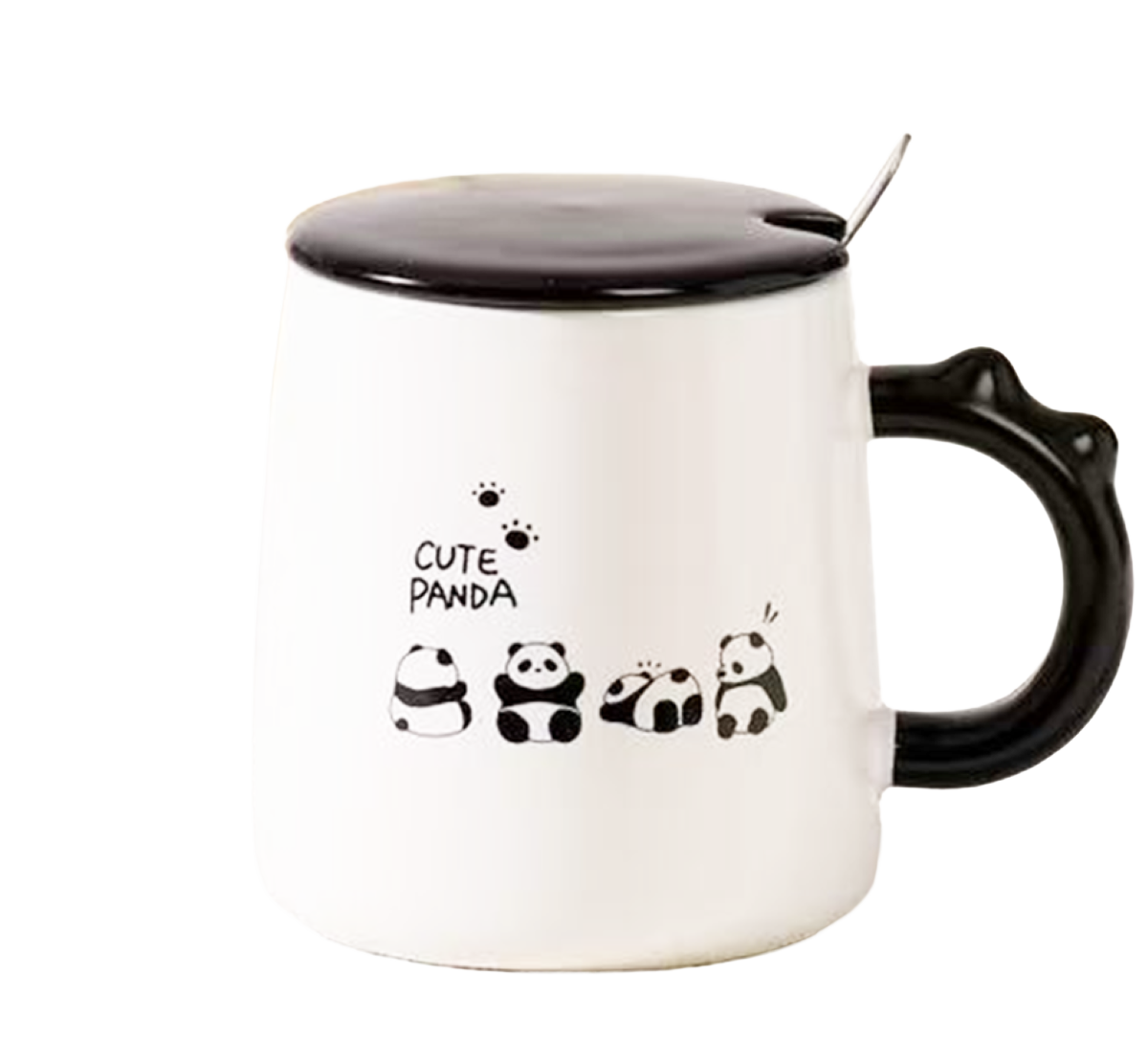  CERAMIC MUG PANDA W LID 6188