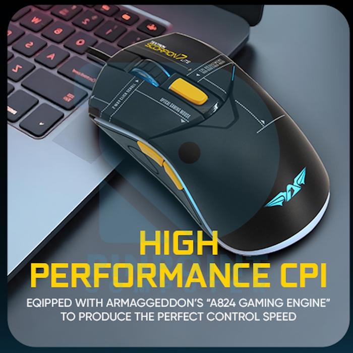 Armaggeddon Scorpion 7 Lite Wired Gaming Mouse
