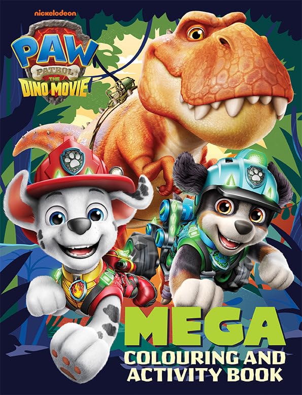 PAW Patrol The Dino Movie - Mega Colouring Book (Paperback)