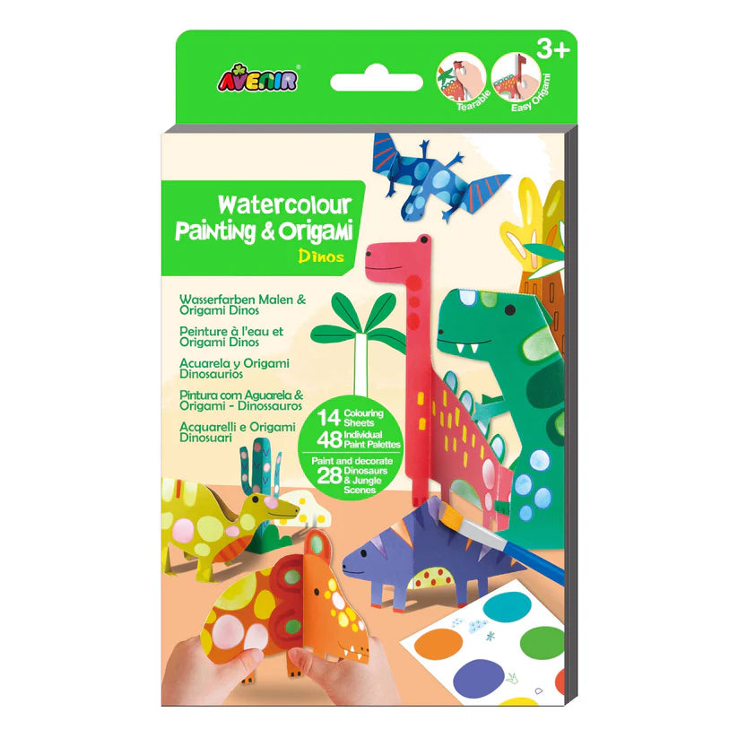 Avenir Watercol Painting & Origami Dinos