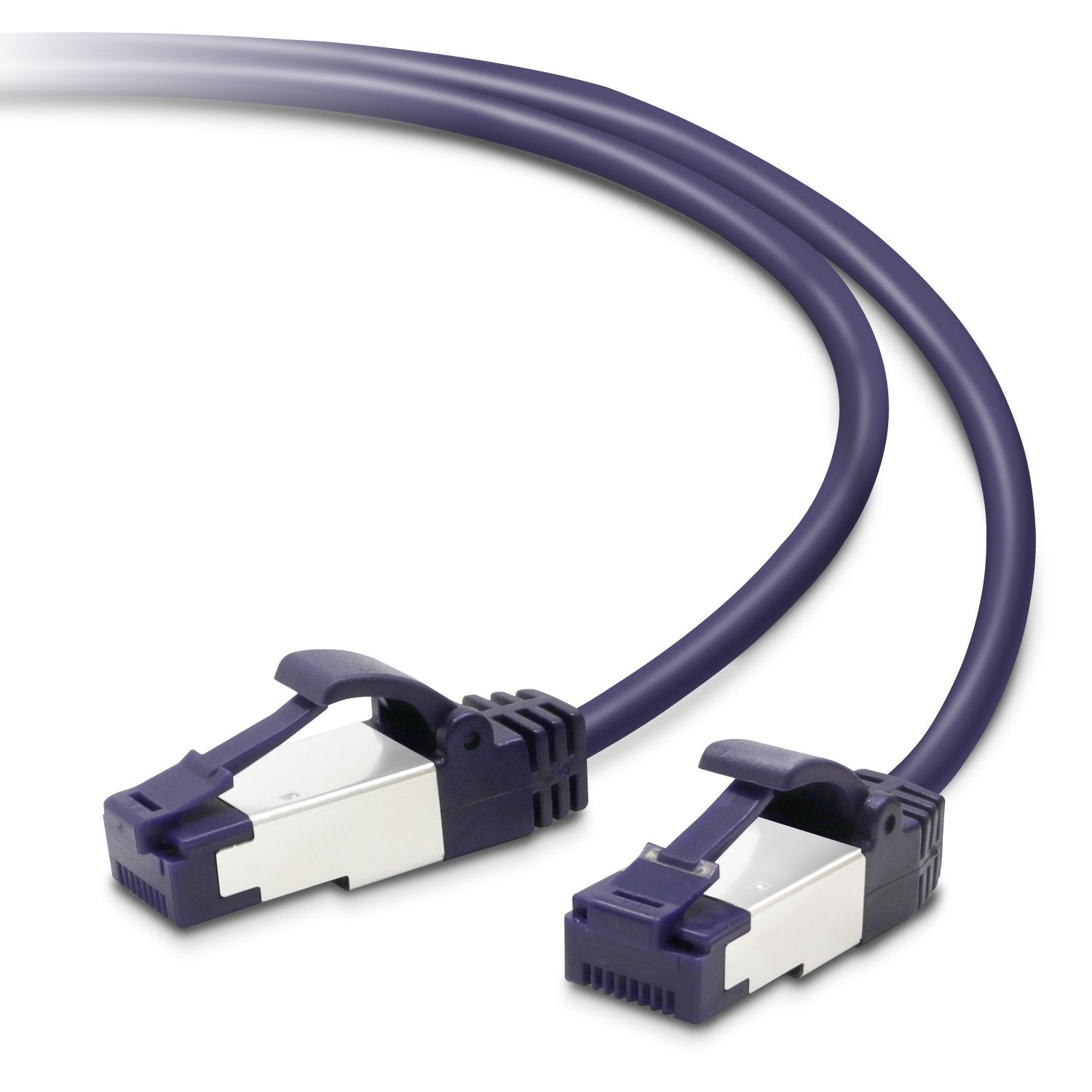 Elecom LD-OCTST/BM30 CAT8 LAN Cable, 9.8 ft (3 m), Unbreakable Claw, Slim, Blue Metallic