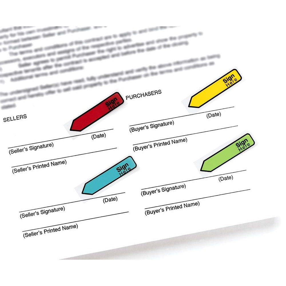 Post-it® 684-SH Flag Sign Here, 0.47x1.7"