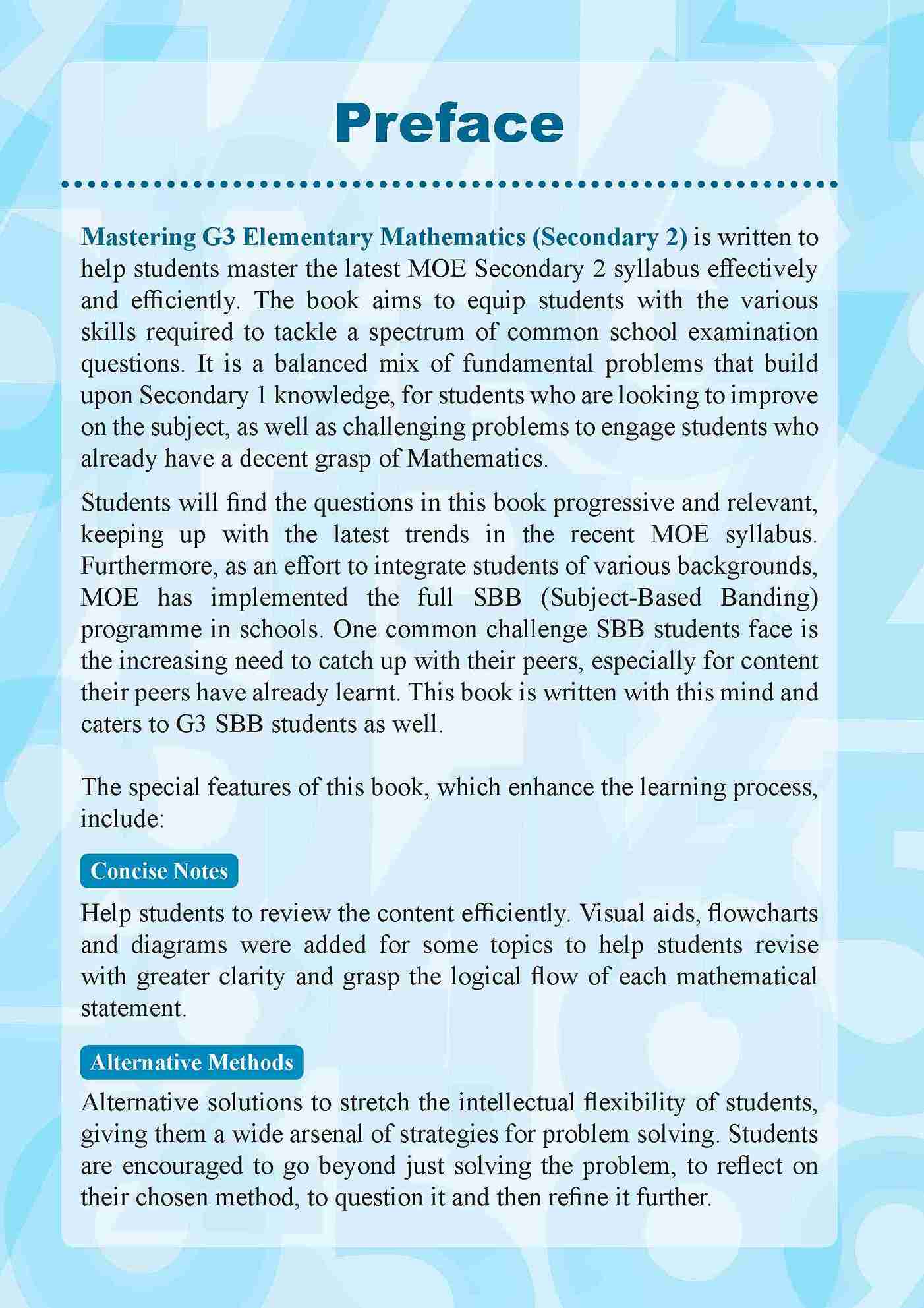 Secondary 2/ (G3) Mastering G3 Elementary Mathematics
