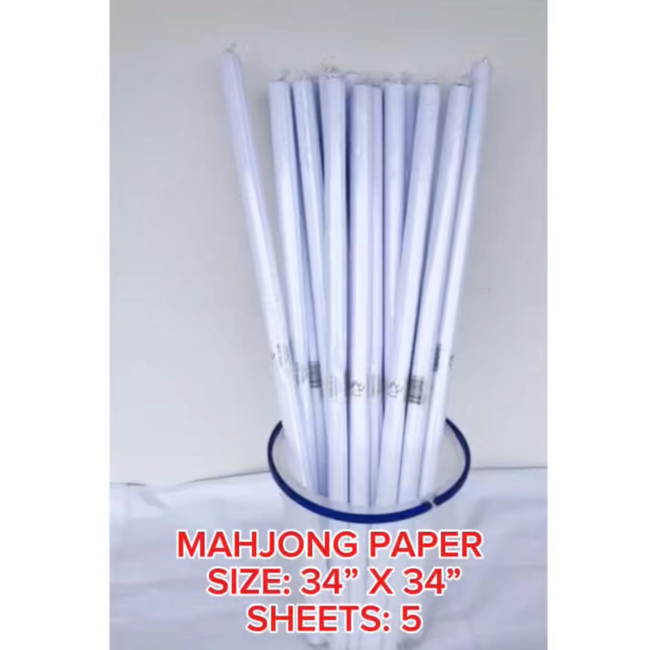 MAHJONG PAPER WHITE (34"X34") 5'S