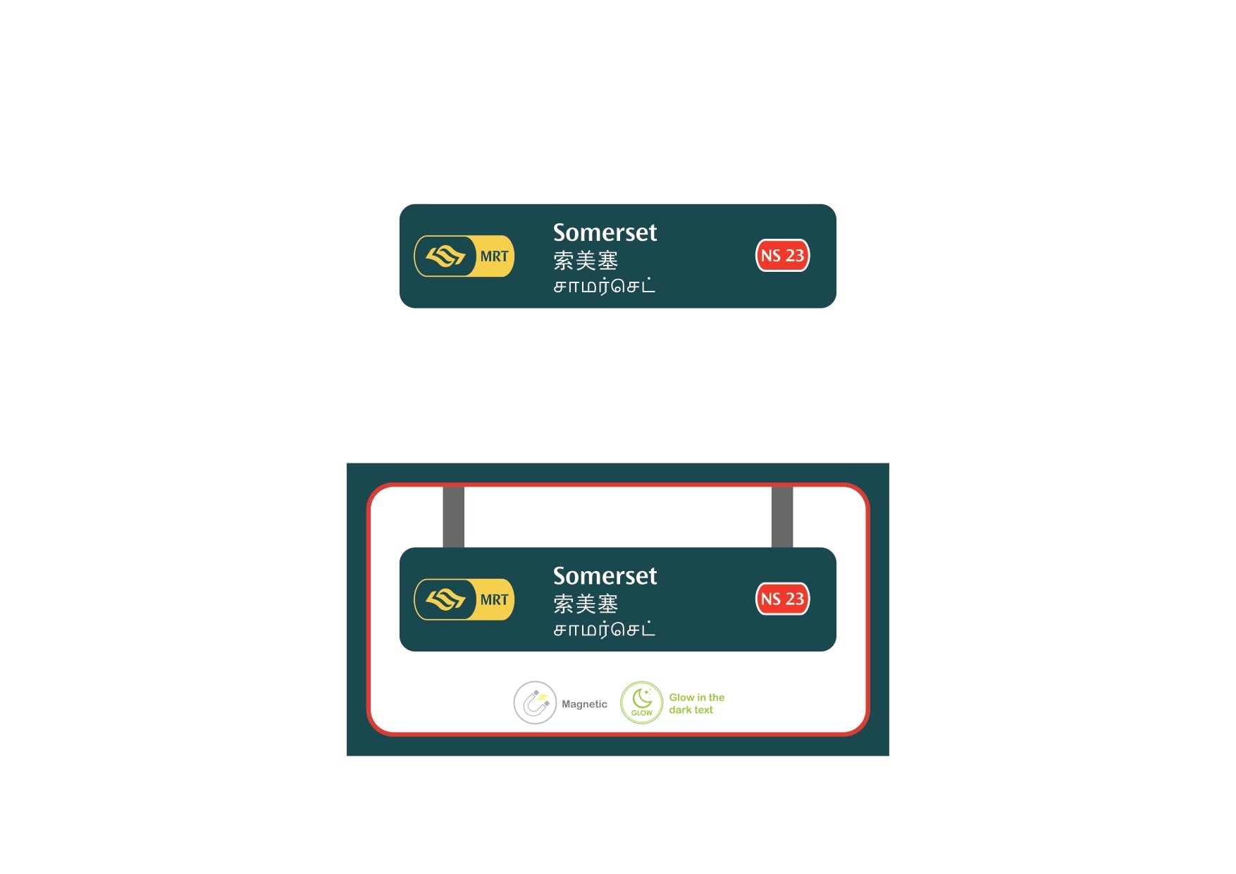  MRT Station Magnet – Somerset (NS23)