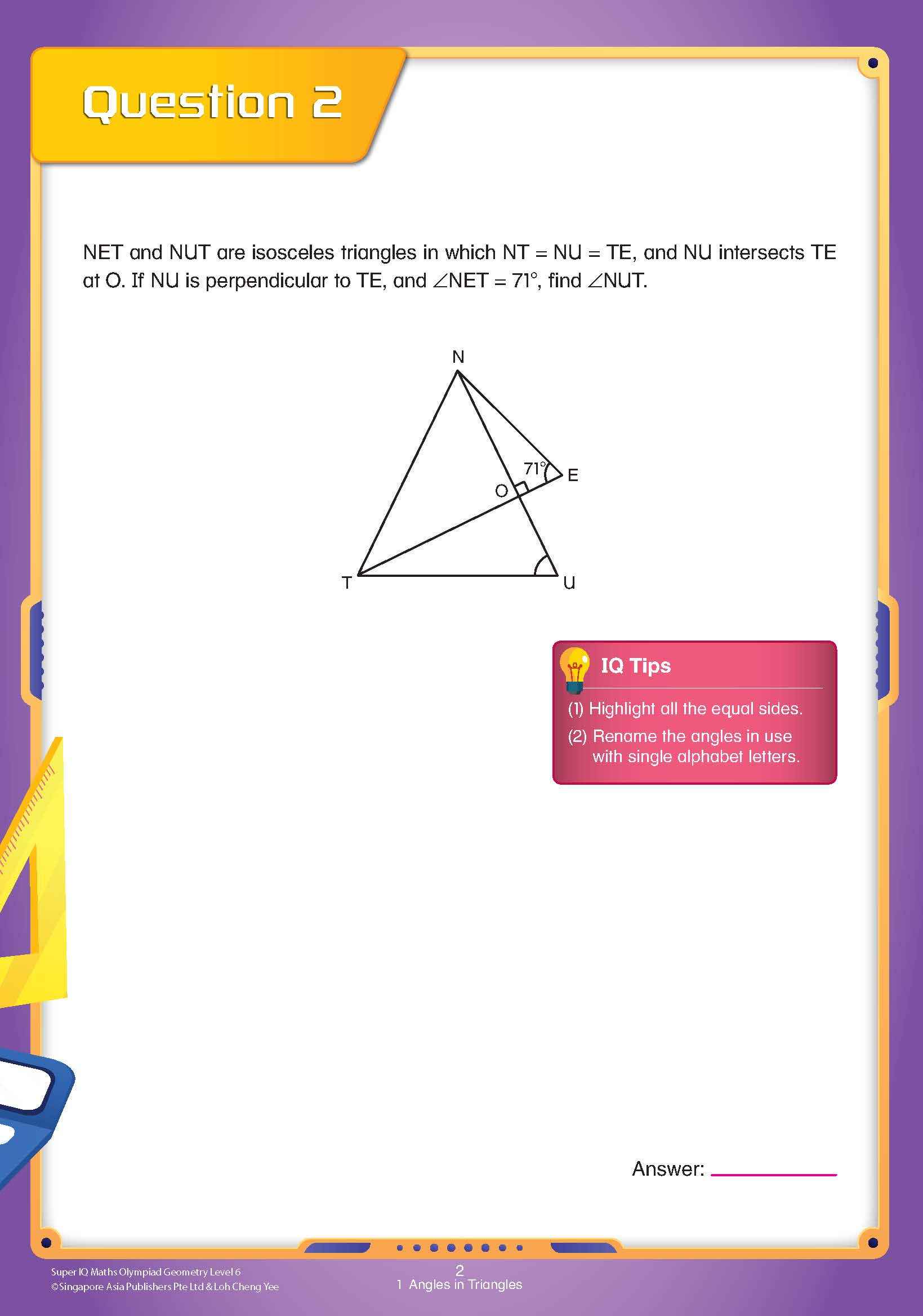 Super IQ Maths Olympiad GEOMETRY Level 6 Advanced (11-12 years ...