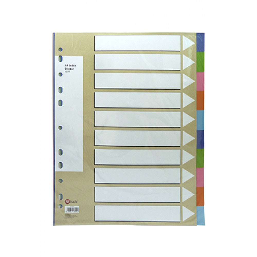 POP BAZIC Colour PP Dividers A4 - 10 Colours