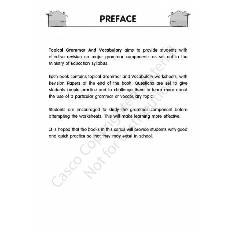 Primary 4 Topical Grammar and Vocabulary