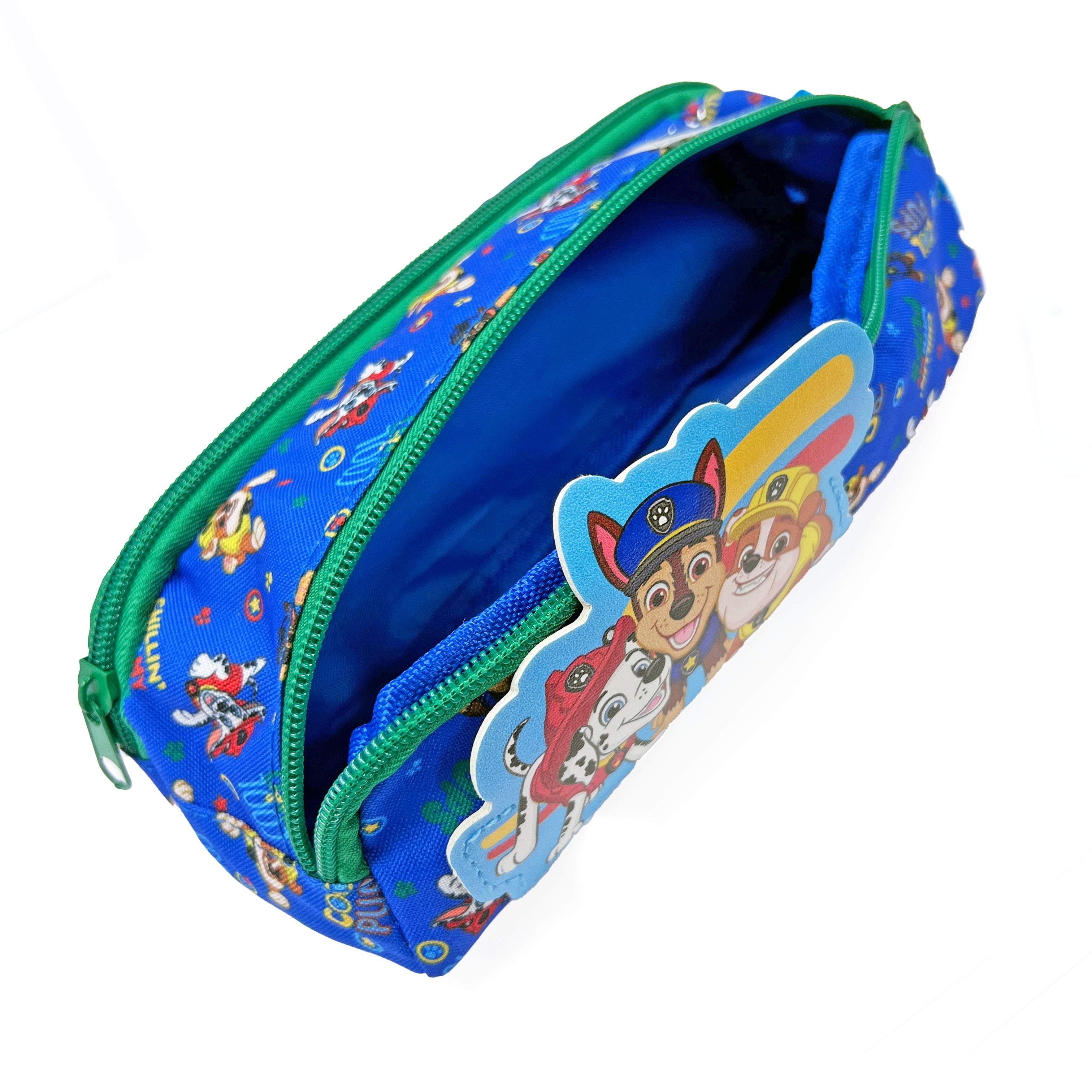 PAW PATROL DOUBLE ZIP PENCIL BAG BLUE
