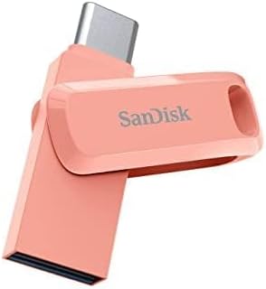 SanDisk SDDDC3-064G-G46PC Ultra Dual Drive Go USB 3.1 Type-C Flash Drive, 64GB, Peach